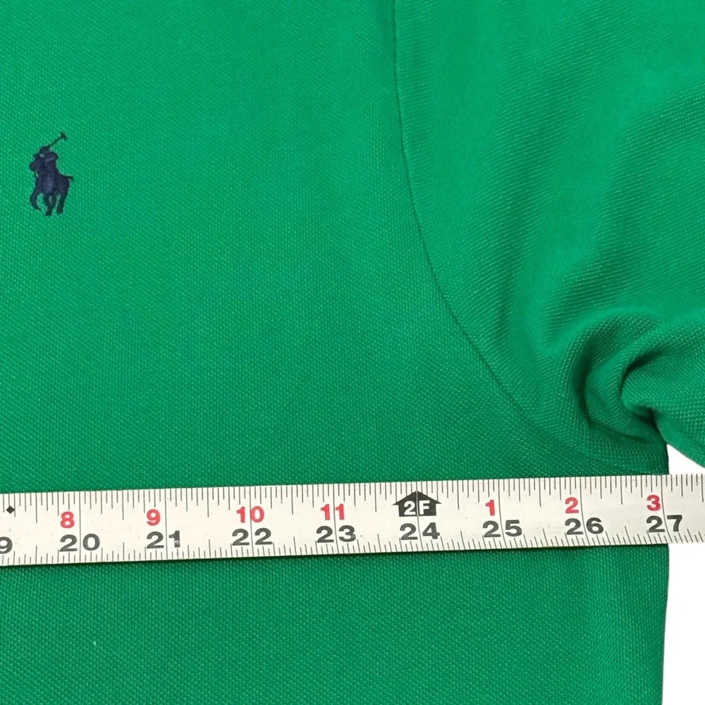 Polo Ralph Lauren Mens Green Tipped Pique Polo‎ Shirt 2XB Big & Tall
